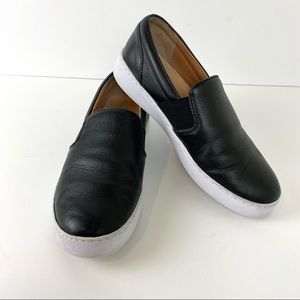 Vionic Demetra Black Leather Slip On Sneakers 7